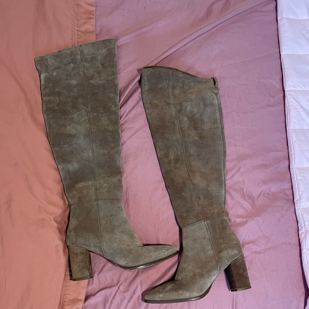 Gino Rossi Taupe brown high heeled knee boots